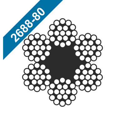 Товар Канат стальной ГОСТ 2688-80 двойной свивки ЛК-Рх19 (1+6+6/6)+1oc Фото товара Канат стальной ГОСТ 2688-80 двойной свивки ЛК-Рх19 (1+6+6/6)+1oc